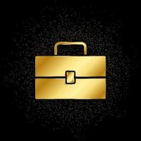 metallo sacco per il pranzo oro, icona. vettore illustrazione di d'oro particella su oro vettore sfondo
