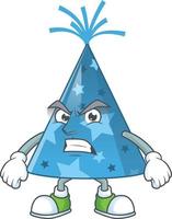 cartone animato personaggio di blu festa cappello vettore