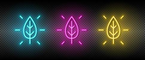 natura simbolo neon vettore icona