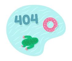 nuoto piscina gonfiabili vettore vuoto stato illustrazione. modificabile 404 non trovato pagina per ux, ui design. piatto individuare Immagine su cartone animato sfondo. ragnatela errore veloce Messaggio