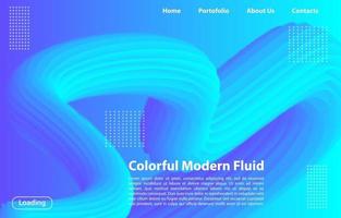 sfondo fluido moderno colorato 3d. modello di design per pagina di destinazione, banner, poster, copertina, ecc. vettore