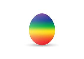 arcobaleno Pasqua uovo isolato su bianca sfondo.orgoglio, lgbtq, gay lesbica concetti. vettore