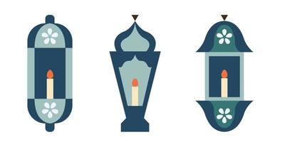 islamico lanterna elemento illustrazione. simboli di Ramadan mubarak, sospeso oro lanterne, Arabo lampade, lanterne Luna, lanterna elemento, stella, arte, vettore e illustrazione