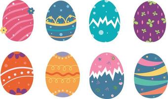 colorato pastello fantasia Pasqua uova collezione vettore