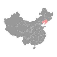 legare Provincia carta geografica, amministrativo divisioni di Cina. vettore illustrazione.