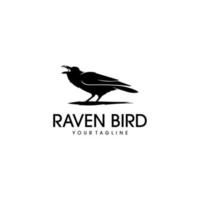 Corvo uccello logo design ispirazione vettore