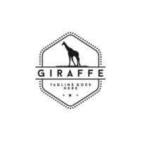 giraffa logo design vettore ispirazione