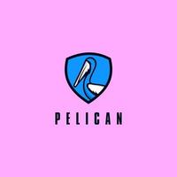 pellicano logo linea arte design grafico ispirazione vettore