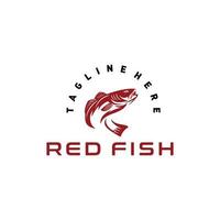 pesce rosso logo design grafico ispirazione vettore