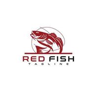 pesce rosso logo design grafico ispirazione vettore