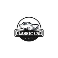 classico o Vintage ▾ auto vettore design ispirazione. auto auto logo design modello. classico veicolo simbolo logotipo. un' classico auto simbolo silhouette. Vintage ▾ auto semplice linea arte logo.