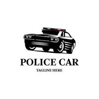polizia auto logo vettore design. eccezionale un' polizia auto logo. un' polizia auto logotipo. polizia salvare logo.