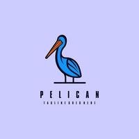 pellicano logo linea arte design grafico ispirazione vettore