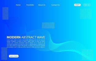 moderna onda astratta background.landing pagina abstract wave design.blue template app e siti web. vettore