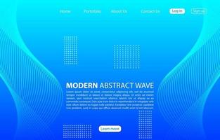 moderna onda astratta background.landing pagina abstract wave design.blue template app e siti web. vettore