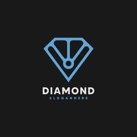 diamante logo modello vettore illustrazione design icona