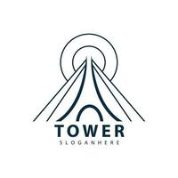 Torre logo simbolo vettore icona design illustrazione modello