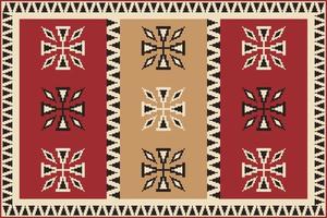 azteco kilim tappeto colorato modello. azteco kilim geometrico modello tradizionale colore uso per tappeto, la zona tappeto, stuoia, arazzo. etnico orientale tappeto modello uso per casa decorazione elementi. vettore