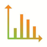 bellissimo statistica glifo vettore icona