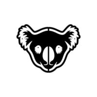 vettore logo di un' nero e bianca koala