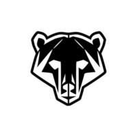 vettore logo di un' nero e bianca orso