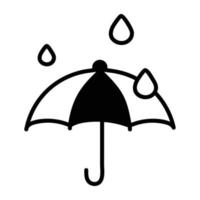 di moda pioggia ombrello vettore