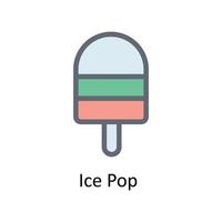 ghiaccio pop vettore riempire schema icone. semplice azione illustrazione azione