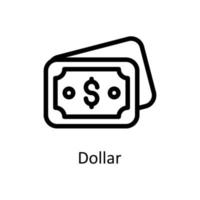 dollaro vettore schema icone. semplice azione illustrazione azione