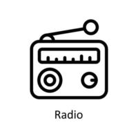 Radio vettore schema icone. semplice azione illustrazione azione