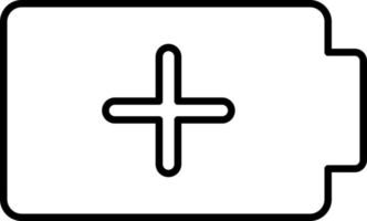linea vettore icona carica, Inserisci, batteria. schema vettore icona su bianca sfondo