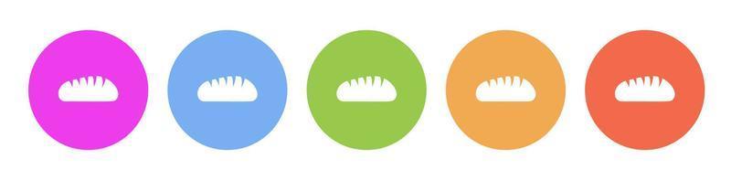 Multi colorato piatto icone su il giro sfondi. allevati multicolore cerchio vettore icona su bianca sfondo