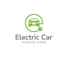 elettrico auto logo vettore. elettrico veicolo ricarica stazione logo. elettrico auto cartello pulsante vettore