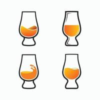glencairn Whisky bicchiere vettore icona. impostato di whisky bicchiere vettore.