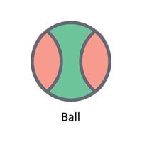 palla vettore riempire schema icone. semplice azione illustrazione azione
