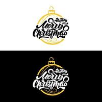 piatto Natale tipografia manoscritto vettore calligrafia