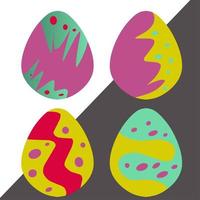 impostato di colorato Pasqua uova design. Pasqua design elemento vettore