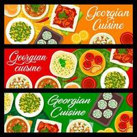 georgiano cucina ristorante pasti vettore banner