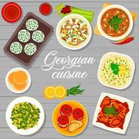 georgiano cucina ristorante menù copertina vettore