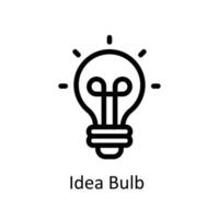 idea lampadina vettore schema icone. semplice azione illustrazione azione
