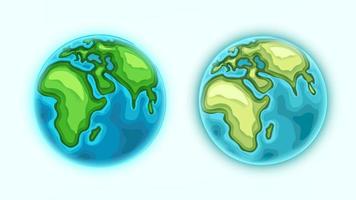 la terra clipart vettoriali. isolato sulla raccolta bianca vettore