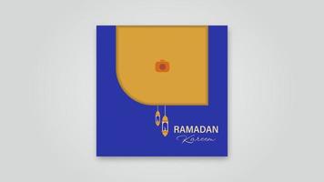 Ramadan kareem disegni. islamico saluto sfondo modello. sociale media vettore