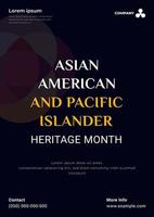 asiatico americano e Pacifico isolano eredità mese. festeggiare il storia di asiatico America nel Maggio. design per sfondo, manifesto, bandiera vettore