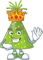 cartone animato personaggio di verde festa cappello vettore