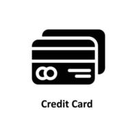 credito carta vettore solido icone. semplice azione illustrazione azione