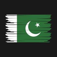 illustrazione della bandiera del pakistan vettore