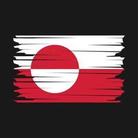 illustrazione della bandiera della Groenlandia vettore