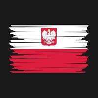 illustrazione della bandiera della Polonia vettore