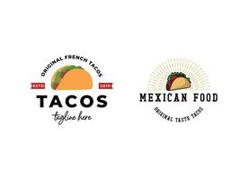 tacos logo design vettore illustrazione