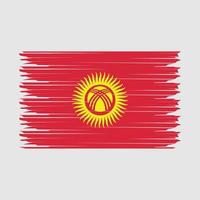 Kyrgyzstan bandiera illustrazione vettore