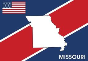 Missouri - Stati Uniti d'America, unito stati di America carta geografica vettore modello. bianca colore carta geografica su bandiera sfondo per disegno, Infografica - vettore illustrazione eps 10